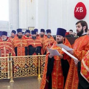 20160503 2с Вечерня с награждением и поздравлениями Свято-Успенский каф. собор Омск митр. Владимир (Иким) IMG_4649
