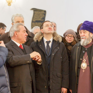 20161224 009 Воскресенский собор Омск министр культуры РФ Владимир Мединский  митр. Владимир (Иким) IMG_3288