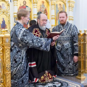 20170226 224 Прощеное воскресение Вечерня с чином прощения Собор Успения Омск митр. Владимир (Иким) IMG_2888