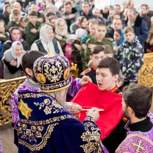 20170305 037 Литургия Чин Торжества Православия Собор Успения Омск митр. Владимир (Иким) IMG_4361