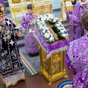 20170318 219 Неделя 3-я Великого поста Крестопоклонная Собор Успения Омск митр. Владимир (Иким) IMG_5836