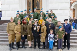 180513 219 Встреча с ветераном ВОВ Смирновым ИИ Собор Успения Омск IMG_7686