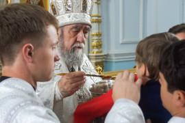 180826 016 Литургия Собор Успения Омск митр. Владимир (Иким) DSC06242