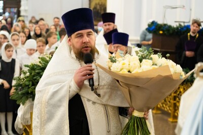 2022.01.10 служба в Успенском соборе. Поздравления (40)