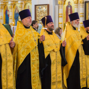 20150711 024 Праздник святых апостолов Петра и Павла Свято-Успенский каф. собор Омск митр. Владимир (Иким) 5998