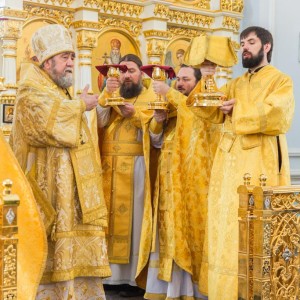 20150712 036 Праздник святых апостолов Петра и Павла Свято-Успенский каф. собор Омск митр. Владимир (Иким) IMG_6173