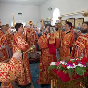 Освящение храма в Орловке митрополитом Омским и Таврическим Владимиром (37 из 55)