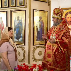 Освящение храма в Орловке митрополитом Омским и Таврическим Владимиром (48 из 55)