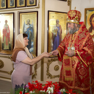 Освящение храма в Орловке митрополитом Омским и Таврическим Владимиром (49 из 55)