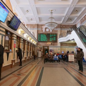 Омский вокзал внутри