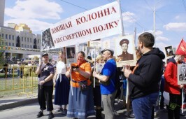 Православная молодежь Омской епархии приняла участие в праздновании Дня Победы