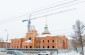 Установлен крест и купол на новом здании Омского епархиального управления